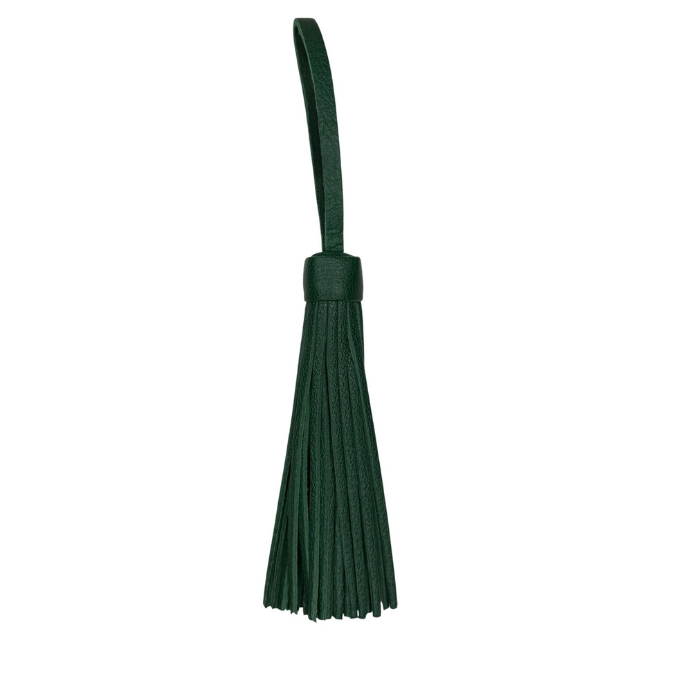 Portland Leather Goods Bacalar Green Jumbo Leather Tassel Bag Charm NEW